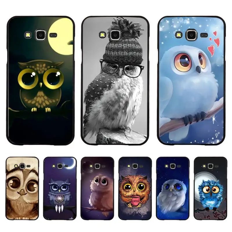 

Cartoon Owl Phone Case for Samsung J 2 3 4 5 6 7 8 prime plus 2018 2017 2016 core