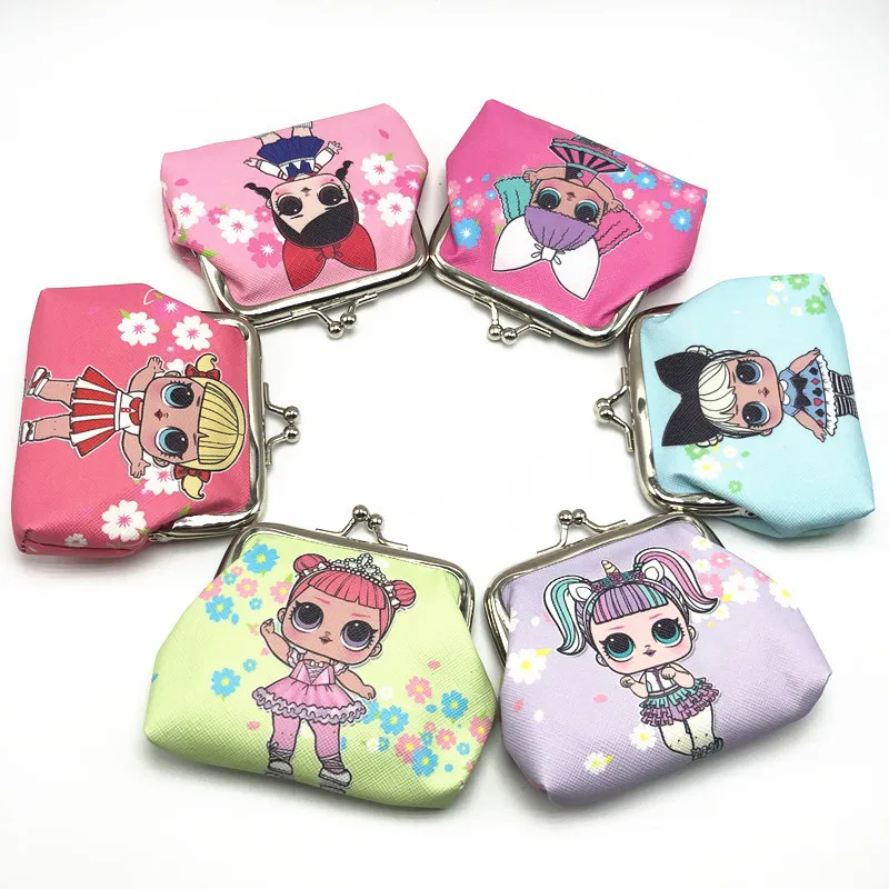 

Lol Surprise Dolls Anime Figure Coin Purse Surprise Doll Key Bag Data Line Storage Bag Kid Stationery Student Pen Bag Toy Gift