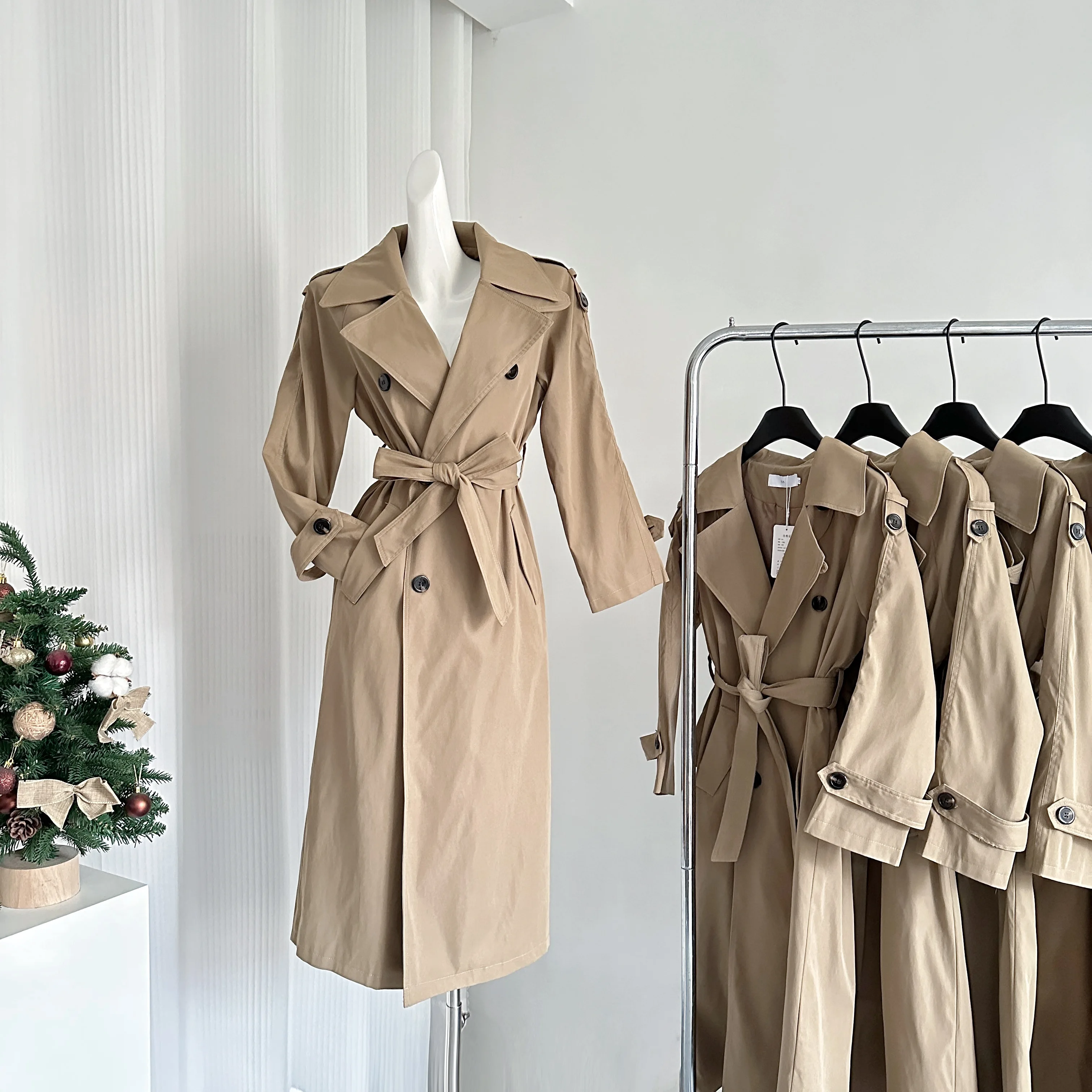 Happylisa женский длинный плащ ветровка модный английский стиль отложной воротник