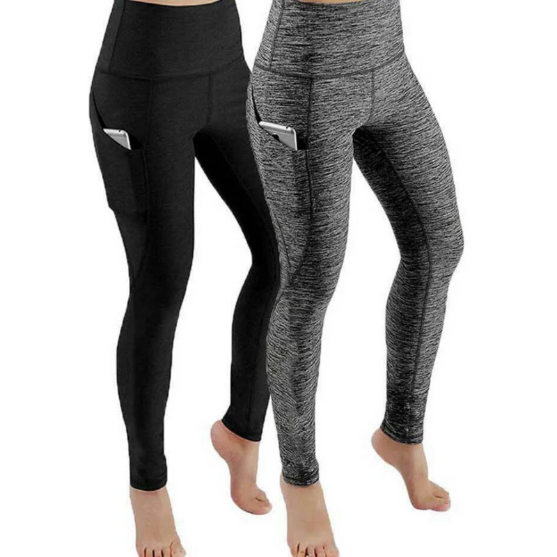 High Waist Legging Pockets Fitness Bottoms Running Sweatpants For Women Quick-Dry Sport Trousers Workout Yoga Pants Leggings