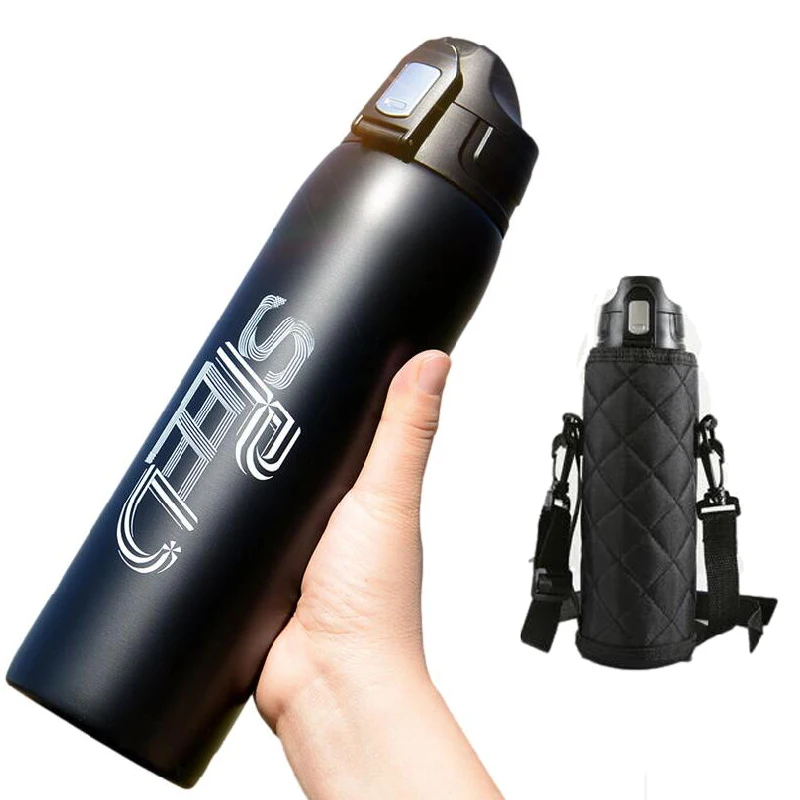 

Термос большой емкости из нержавеющей стали 304, термос в деловом стиле, чашка с сумкой, дорожный портативный термос, кружки, подарок для мужч...