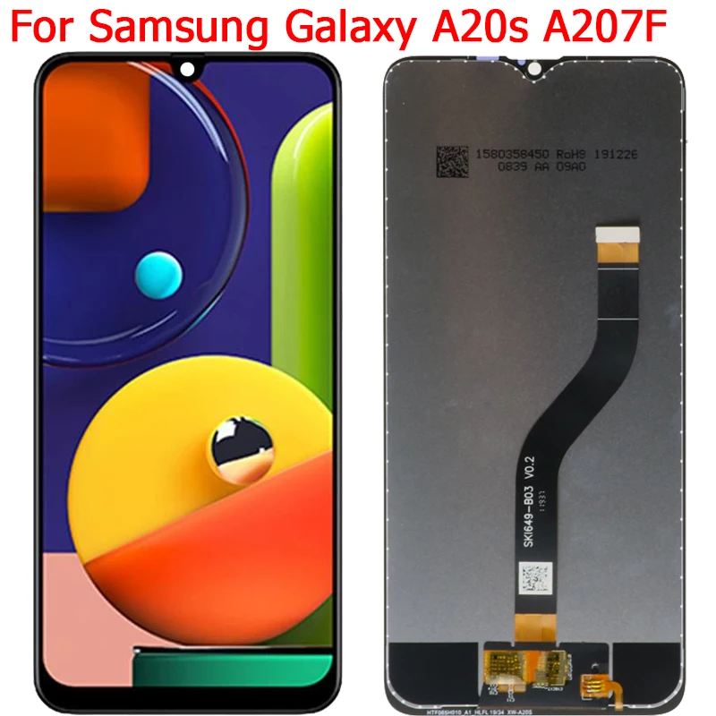 

Original 6.5" Samsung Galaxy A20s LCD Screen Display With Frame SM-A207F A207 Display Touch Screen