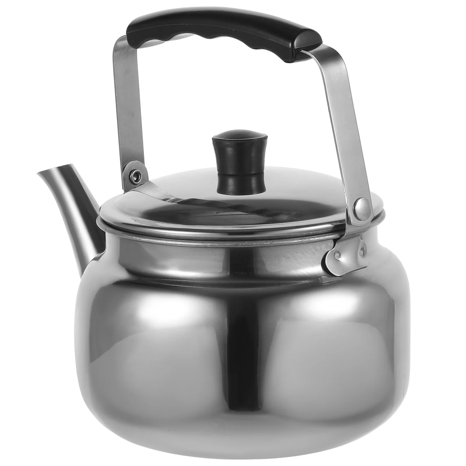 

Camping Gas Stove Pot Prcatical Teakettle Water Boiler 17X11X10.5CM Home Heating Silver Stainless Steel Make