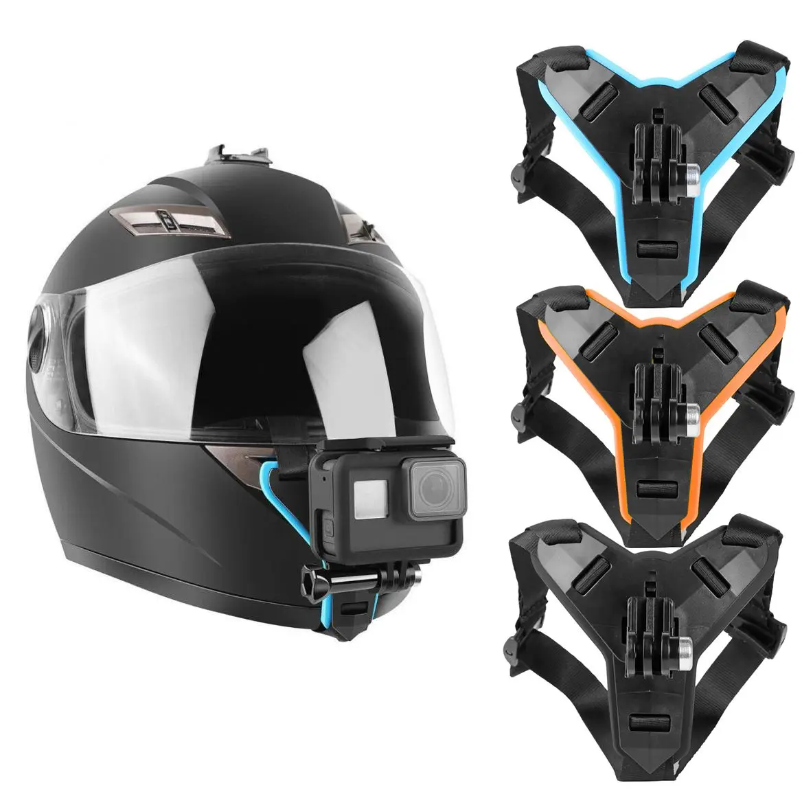 

Helmet Straps Mount Chin Stand Holder Motorcycle For GoPro Hero 10 9 8 7 6 5 4 3 Yi Action Sports Camera Full Face