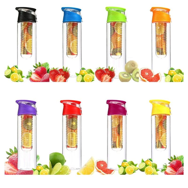

700ml Sport Water Bottles Plastic Fruit Infuser Water Cup Portable Sport Water Bottles With Infuser Juice Shaker Water Jur