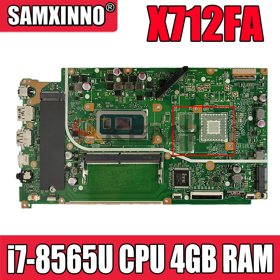 

Оригинальная материнская плата Akemy X712FA с процессором i7-8565U 4 Гб ОЗУ GM для asus vivobook Q 17 X712F X712FA Материнская плата ноутбука