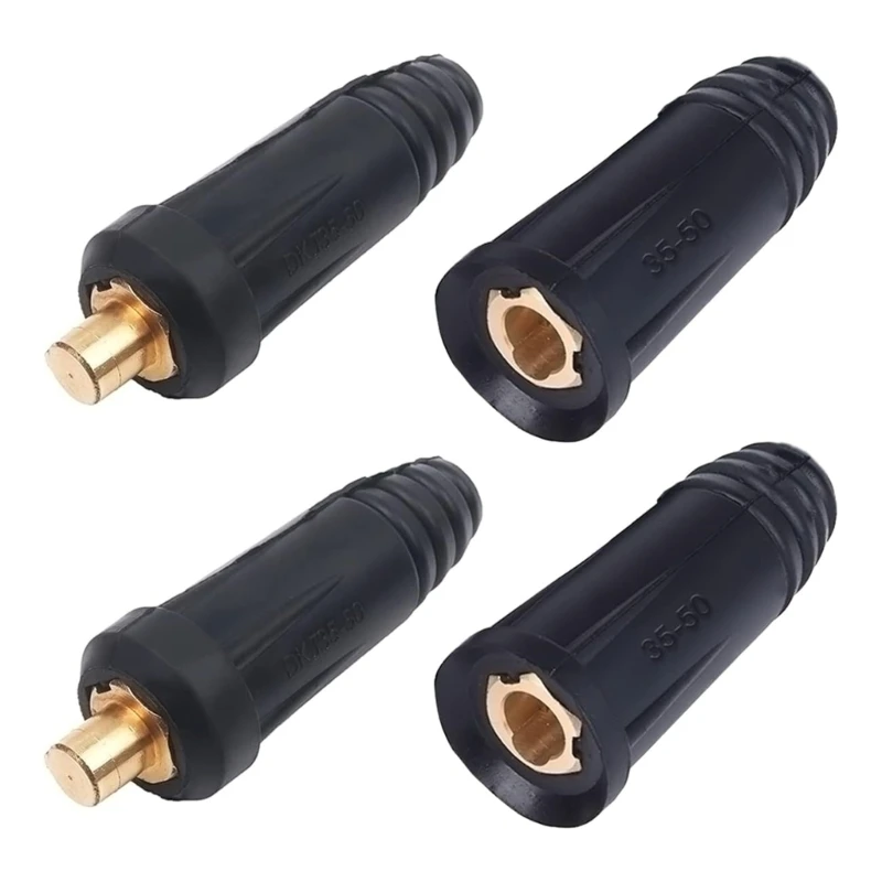 

2Pieces Welding Cable Joint Quick Connector Pair 200Amp-300Amp (#4-#1) 35-50 SQMM DKJ35-50 & DKL35-50