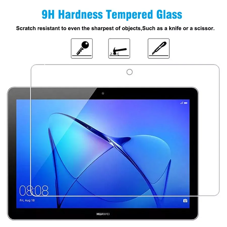 

Original For Huawei MediaPad T3 10 9.6 Inch Full Coverage Screen2Pcs Tablet Tempered Glass Screen Protector Cover--