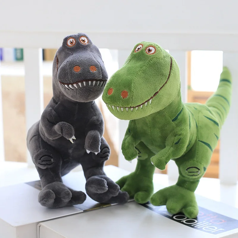 

Dinosaur Plush Doll PP Cotton Filled Soft Cartoon Simulation Tyrannosaurus Two-color Print Plushie Toys For Boys Holiday Gift