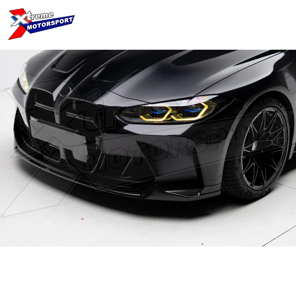 Фото Передняя губа из сухого углеродного волокна M Performance для BMW G80 G81 G82 G83 M3 M4, разделитель подбородка, диффузор, передний совок, спойлер, бампер, губа №5