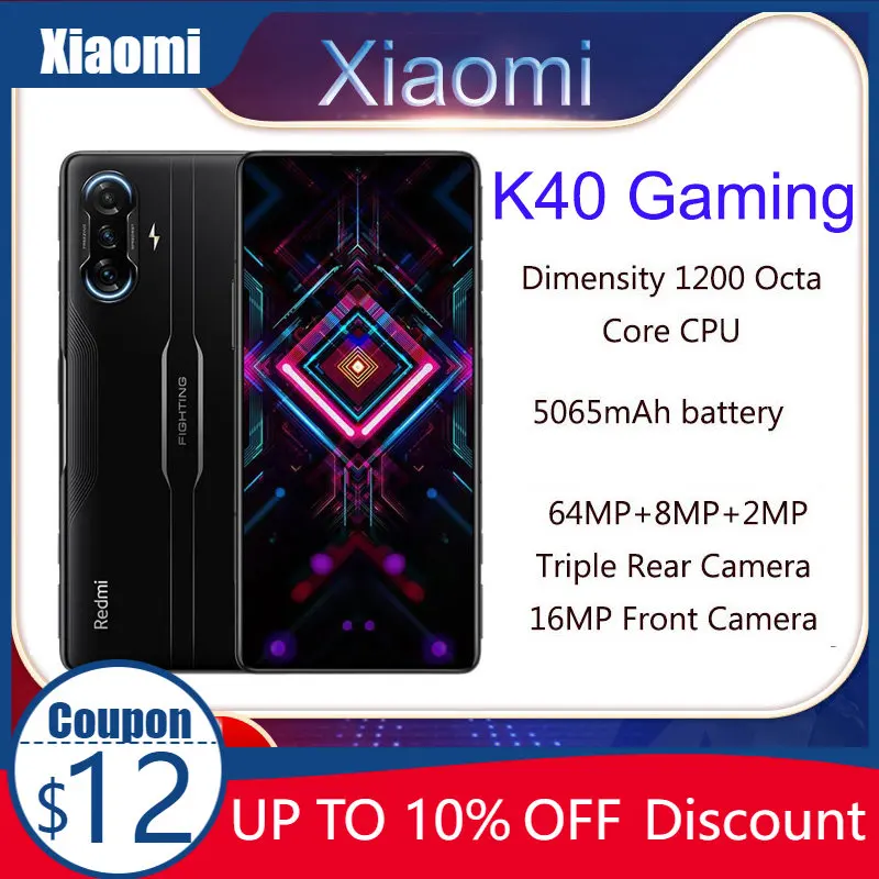 Xiaomi Redmi K40 Gaming Smartphone 128GB Dimensity 1200 Octa Core 120Hz Display 64MP Camera cellphones