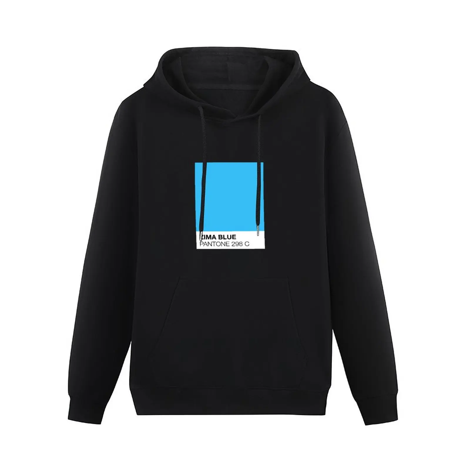 Pantone — Синий пуловер с капюшоном Zima толстовка большого размера в японском стиле