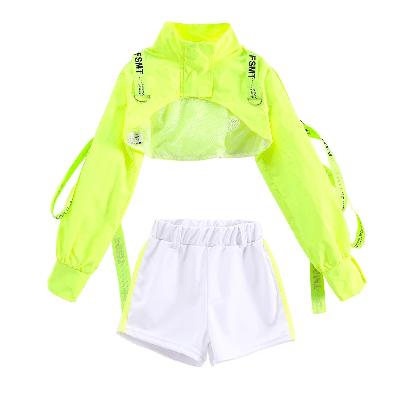 

Children's Jazz Costumes Girls Suits Girls Street Dance Trendy Gauze Skirt T-stage Catwalk Trendy Fashion Photo Clothing