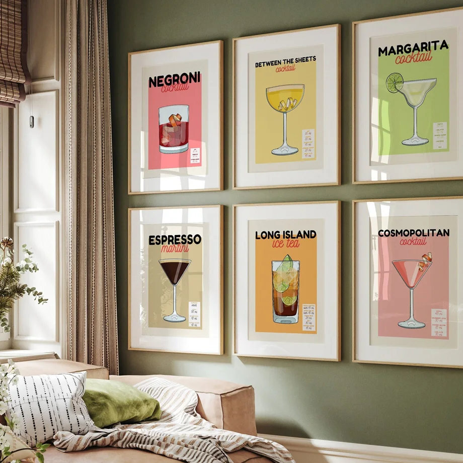 Margatita Cocktail Nordic Posters And Prints Wall Art Canvas