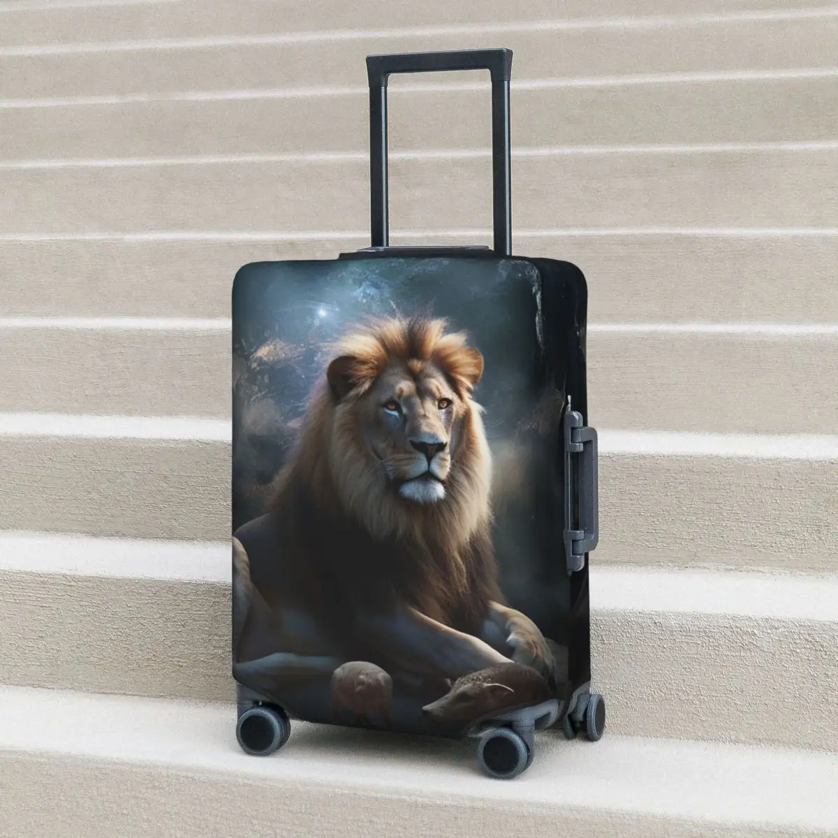 

Lion Suitcase Cover New Species Mysterious World Elastic Business Protector Luggage Accesories Flight