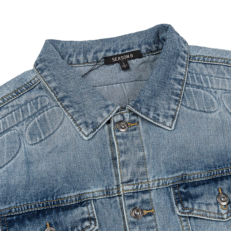 High Street Trend однотонный KANYE WEST Armor Denim Top Высококачественная мужская и женская модная