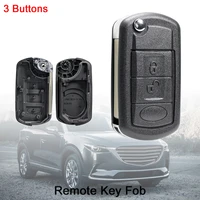 3 buttons car key fob case shell replacements flip folding remote cover for land rover range rover sport lr3 discovery