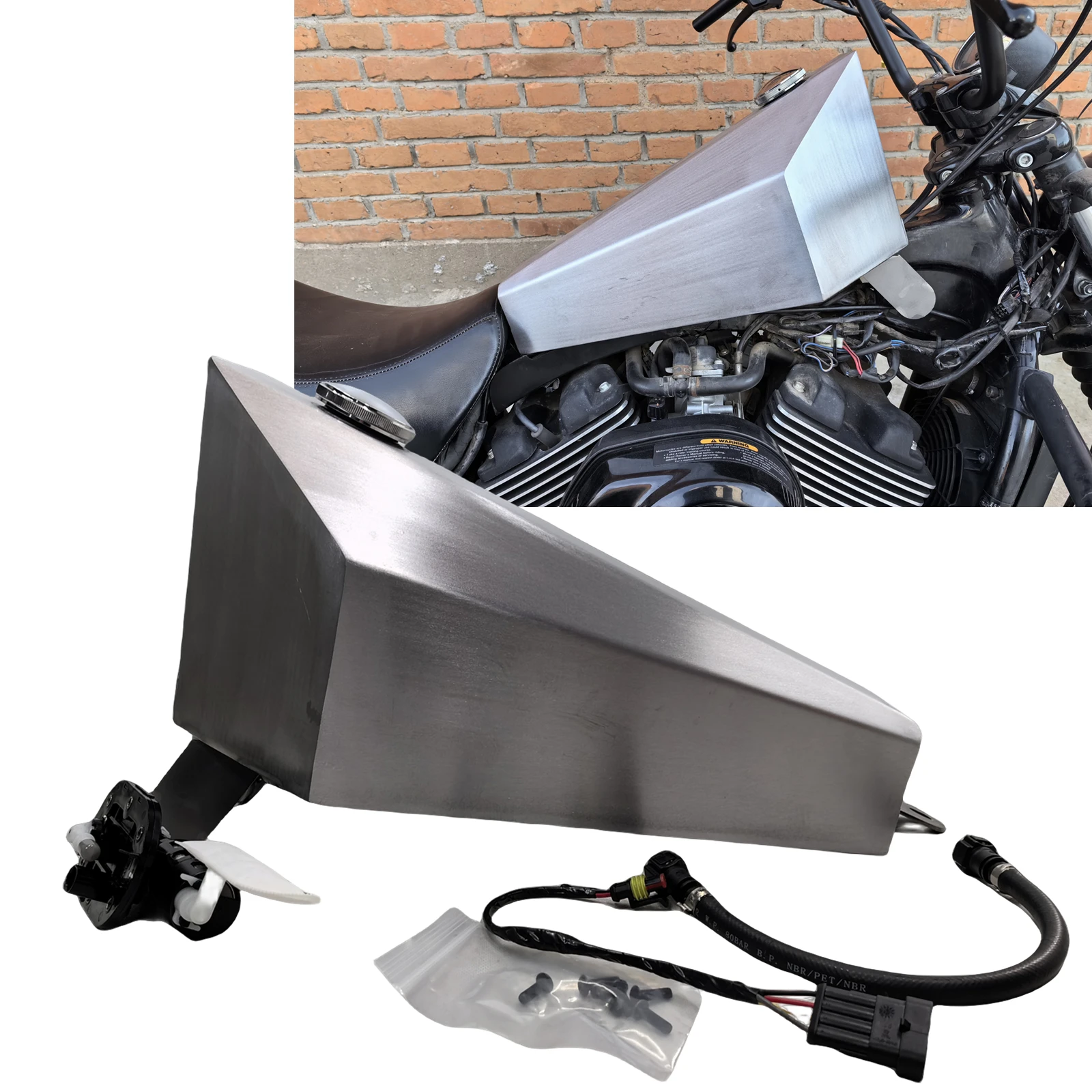 Мотоциклетный 12 л бензиновый топливный металлический бак для багажа Harley Davidson Street