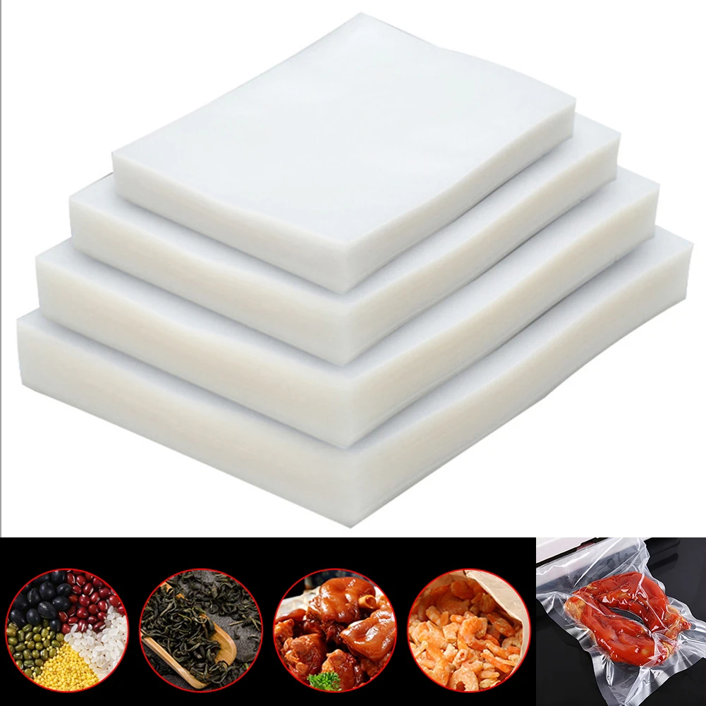 

100pcs Vacuum Sealer Piece Bags Portable Sealing For Food Sealer Machine Kitchen Tool Food Fresh Sous Vide Cooker No Cutting