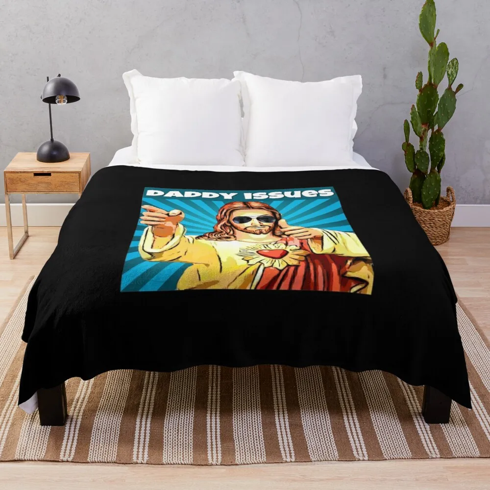 

Забавное одеяло с изображением папы и Иисуса, мягкое одеяло с принтом, накидка на дом/диван/постельное белье, портативное дорожное одеяло дл...