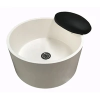 Mode nail salon hot sale foot spa massage white ceramic pedicure bowl with footrest