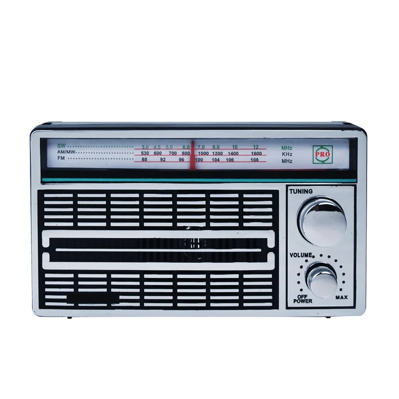 Портативное ретро-радио с динамическим динамиком AM/FM перезаряжаемый