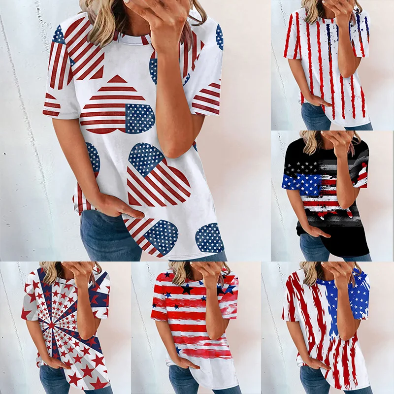 

New Summer Women Tops Plus Sizes Tees Femme T Shirts Loose Casual Love Ruffles Short Sleeve Loose Sexy Boho Shirt