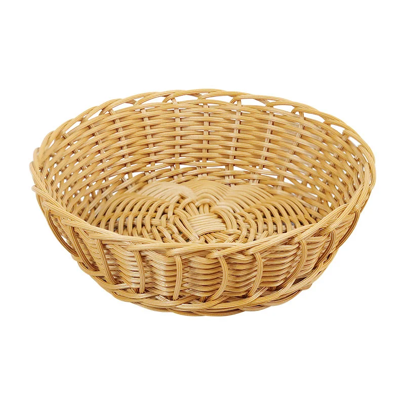

CAMIGEL Hand Woven Fruit Bread Basket Rattan Woven Snack Baskets for Storage
