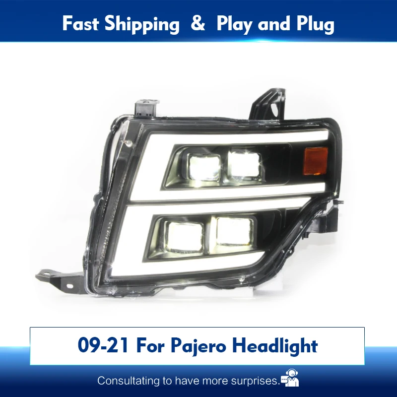 

Car Accessories for Mitsubishi Pajero V97 Headlamp 2003-2021 Ssembly V93 LED Daytime Running Turn Light