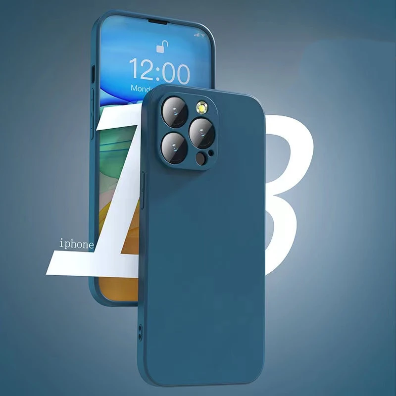 

Square Original Soft Liquid Silicone Case For iPhone 13 12 Pro MAX Mini XR X 7 8 Plus 6 6S Cover For iPhone 12 11 13 Mini Cases
