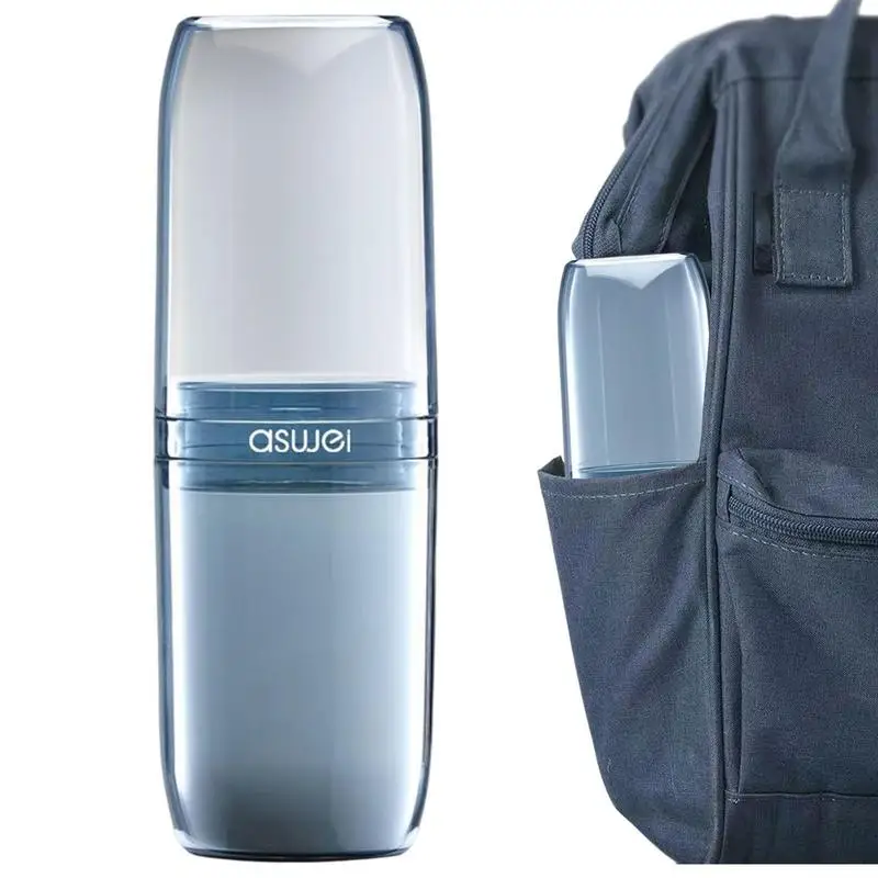 

Portable Toothbrush Box Toothbrush Storage Case Toothpaste Holder Box Organizer Travel Toothbrush Cup For Outdoor Camping