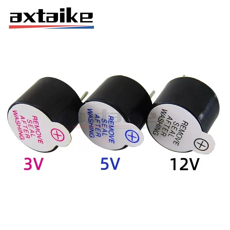 

10PCS 3V 5V 12V 12*9.5mm Active Buzzer 12095 Magnetic Long Continous Beep Tone TMB12A05 Diy Electronic Buzzers