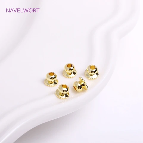 Позолоченные бусины-закрытия NAVELWORT 60 шт.