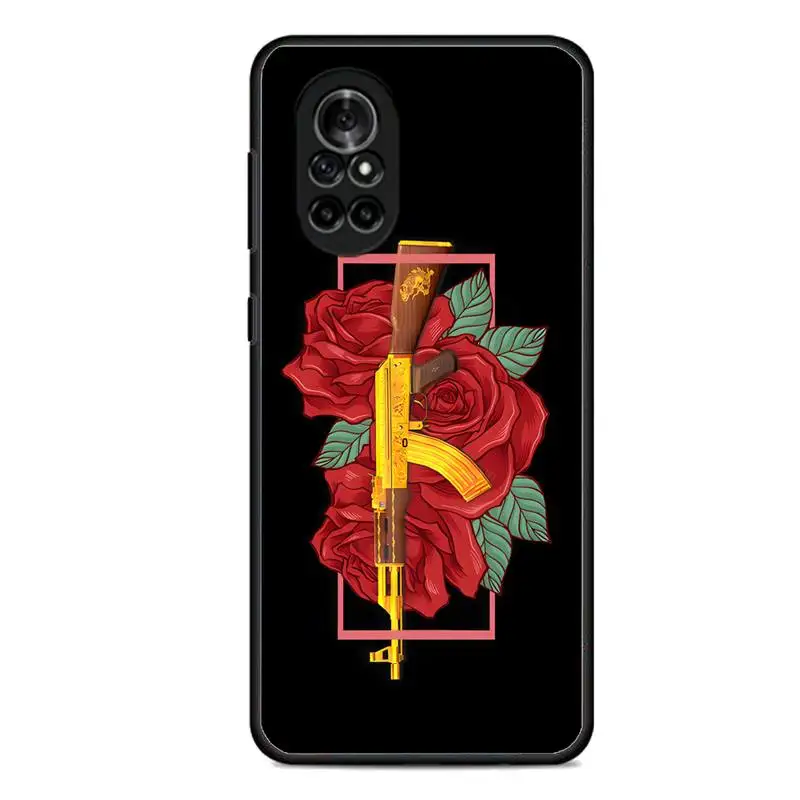 Чехол AK 47 Gun для телефона Huawei Y9 Y7 Y5 Y6 Prime 2019 Y9s Mate 30 20 10 Lite 40 Pro Nova 5t |