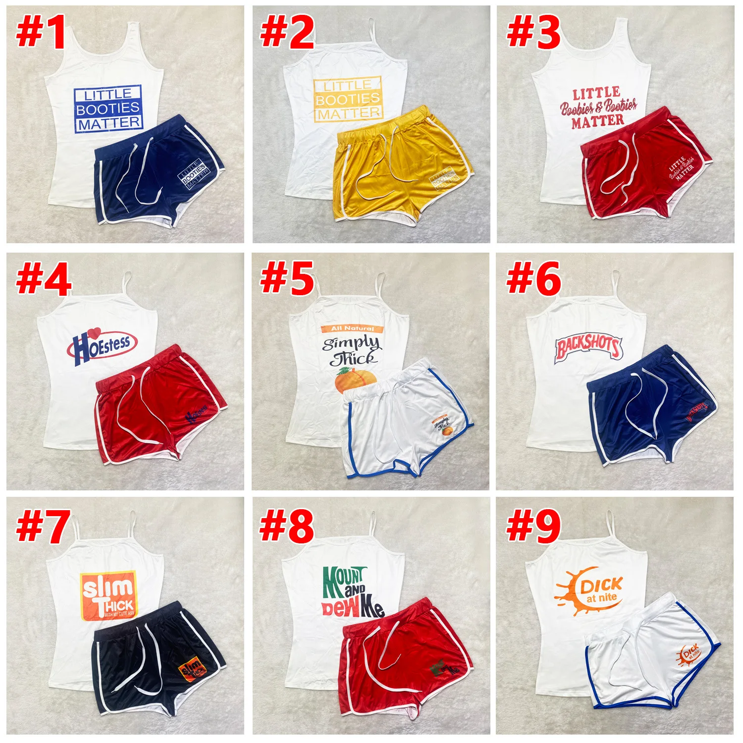 

Two Piece Set Women Short Camisole Sports Shorts Sexy Letter Print Casual Clothes Women 2piece Clothes Woman