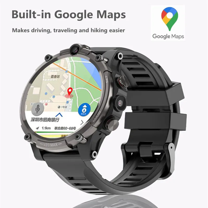 Android 4g Smart Watch Wifi Internet Download App Men Mobile Phone Watch Dual Camera Shooting Video Recording Audio Adult Sports images - 6