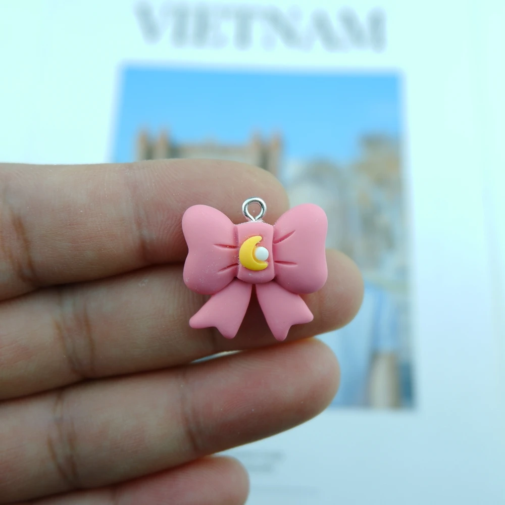 Оптовая продажа шармы в виде банта и медведя для девочек из мультфильмов