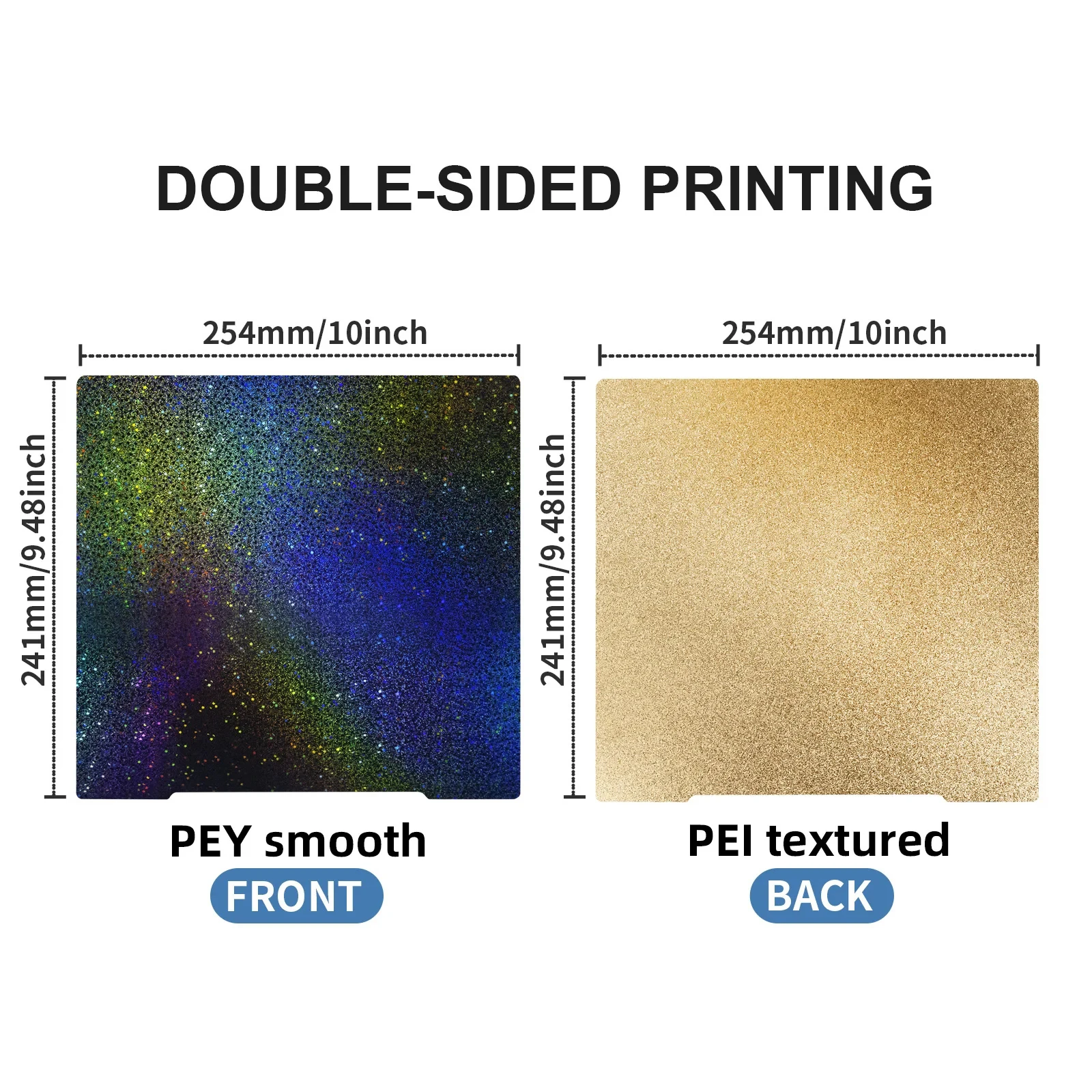 MK4 MK3S PEI лист 241x254 мм двухсторонний H1H PEO ПЭТ пружинный стальной лист Pei Строительная пластина для Prusa i3 MK2. Телефон Mk3 кровать (art.: 3920c8d41bc4e) - 3920c8d41bc4e