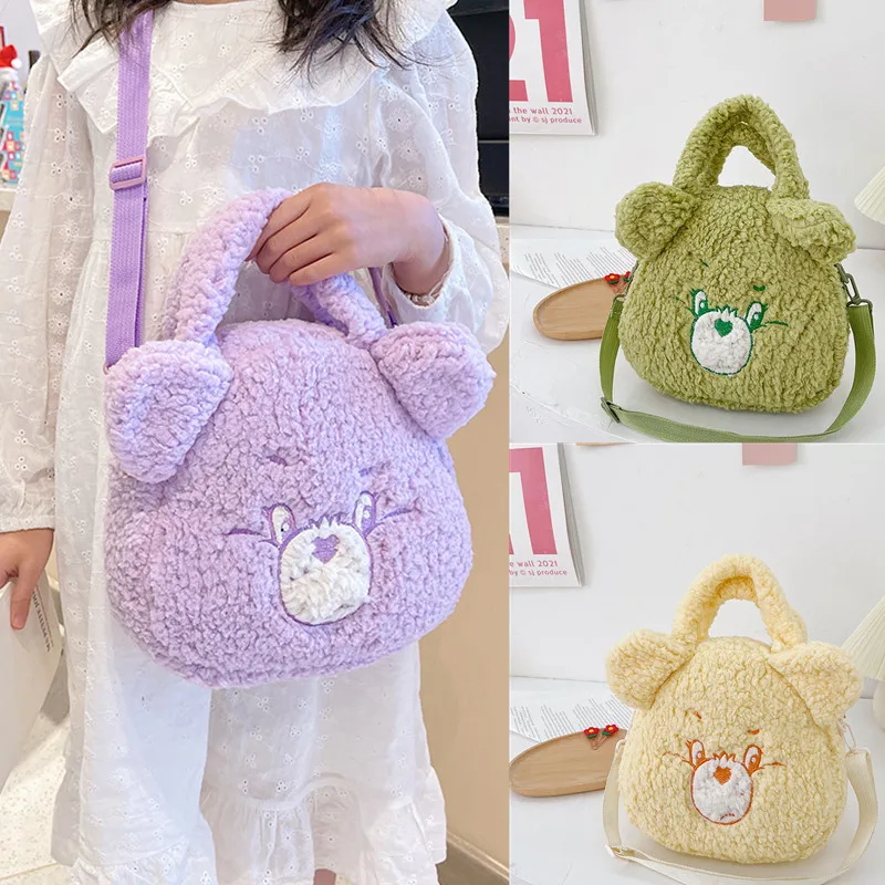 

Новинка 2022, милая сумка-мессенджер Kawaii Care в виде медведей из аниме, сумка для хранения периферийного хранилища с мультипликационным анимаци...