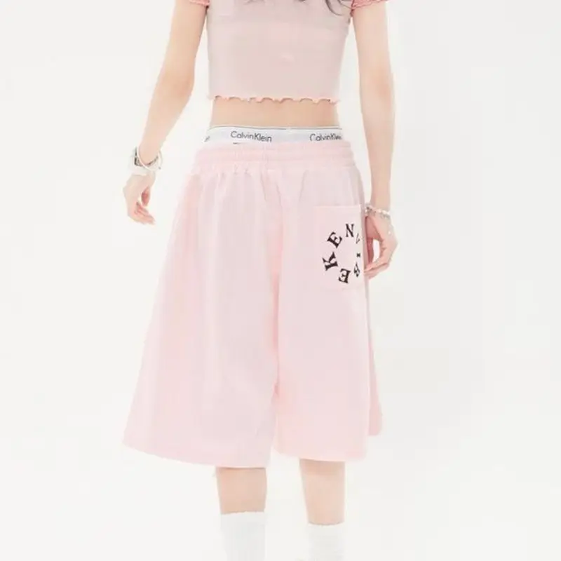 STSVZORR 2023 American Retro Loose Fit Sports Men's and Women's Wide Leg Shorts Summer Unisex Casual Pants