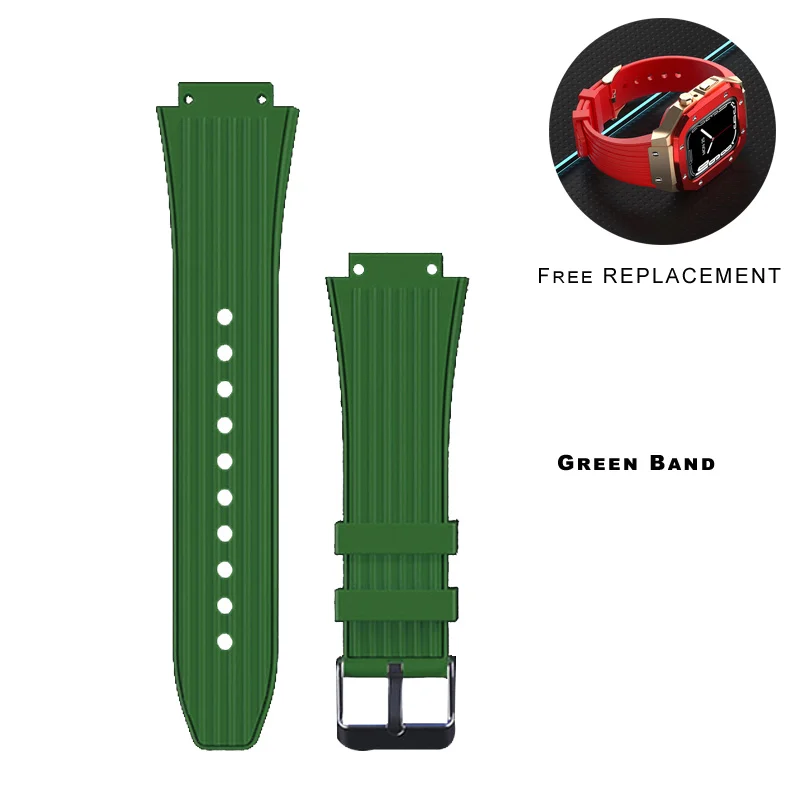 

Резиновый ремешок для Apple Watch, комплект для модификации 0959, чехол, ремешок 45 мм 44 мм, рамка, резиновый ремешок, аксессуары