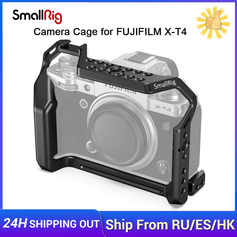 

Клетка SmallRig X-T4 для камеры FUJIFILM X-T4, клетка из алюминиевого сплава с направляющей NATO, крепление холодного башмака для микрофона, модель CCF2808