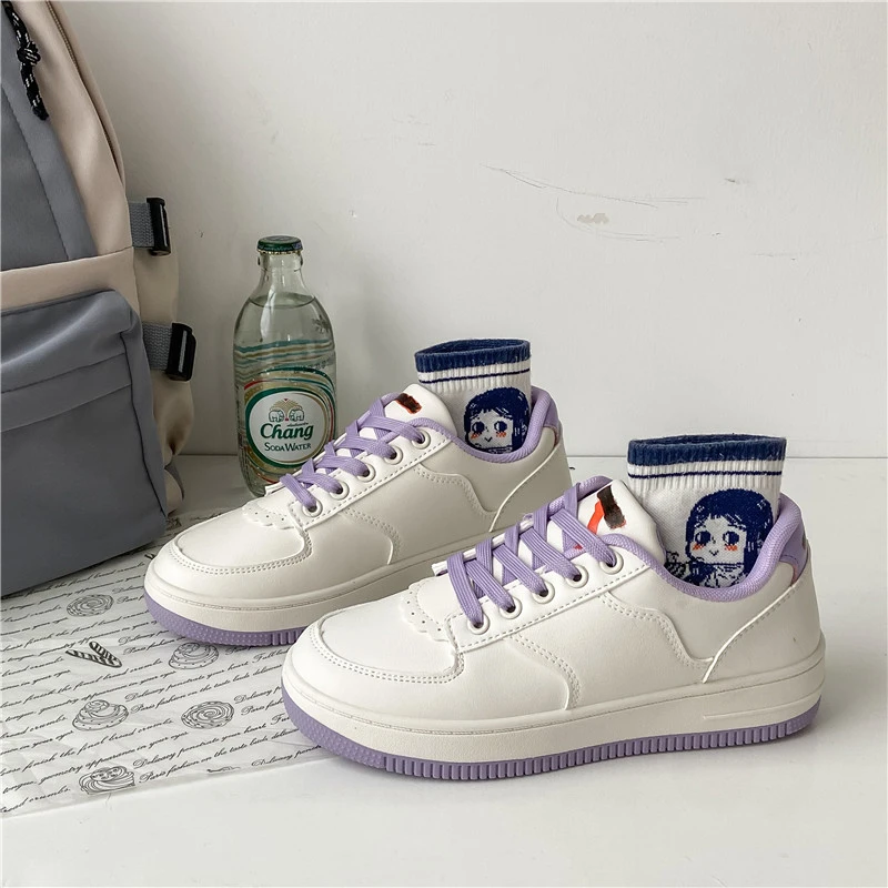 

2023 Summer Women Sneakers College Leisure Chunky White Shoes Female Tennis Running Canvas Shoes Fashion Simple Sports Sneakers