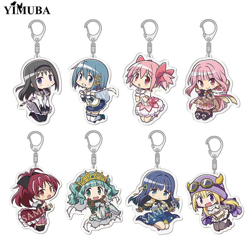 

Kawaii аниме Puella Magi Madoka Magica акриловый брелок Kaname Madoka Akemi Homura Miki Sayaka Tomoe Mami Сакура Кёко брелок