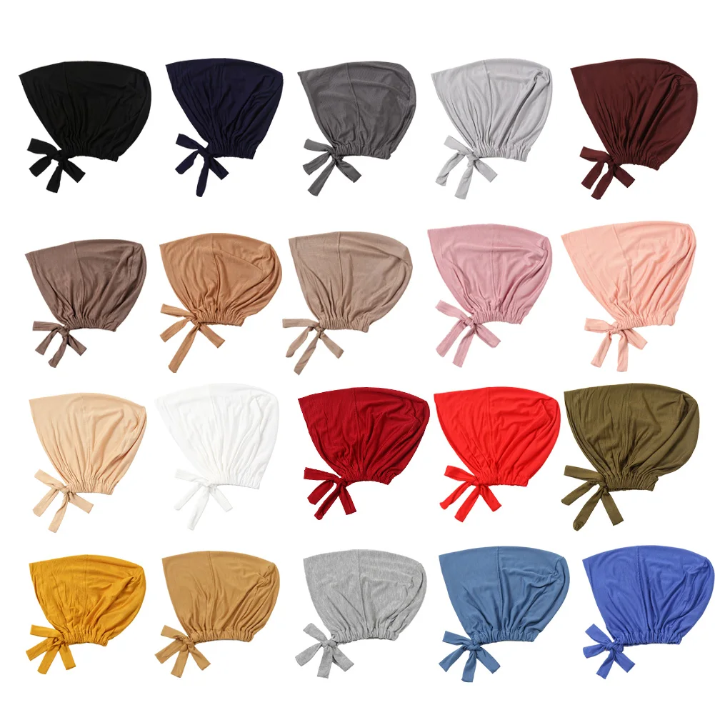 

Underscarf Muslim Turban Hat Inner Hijab Caps Islamic Bonnet India Hat Female Headwrap Turbante 2022 New