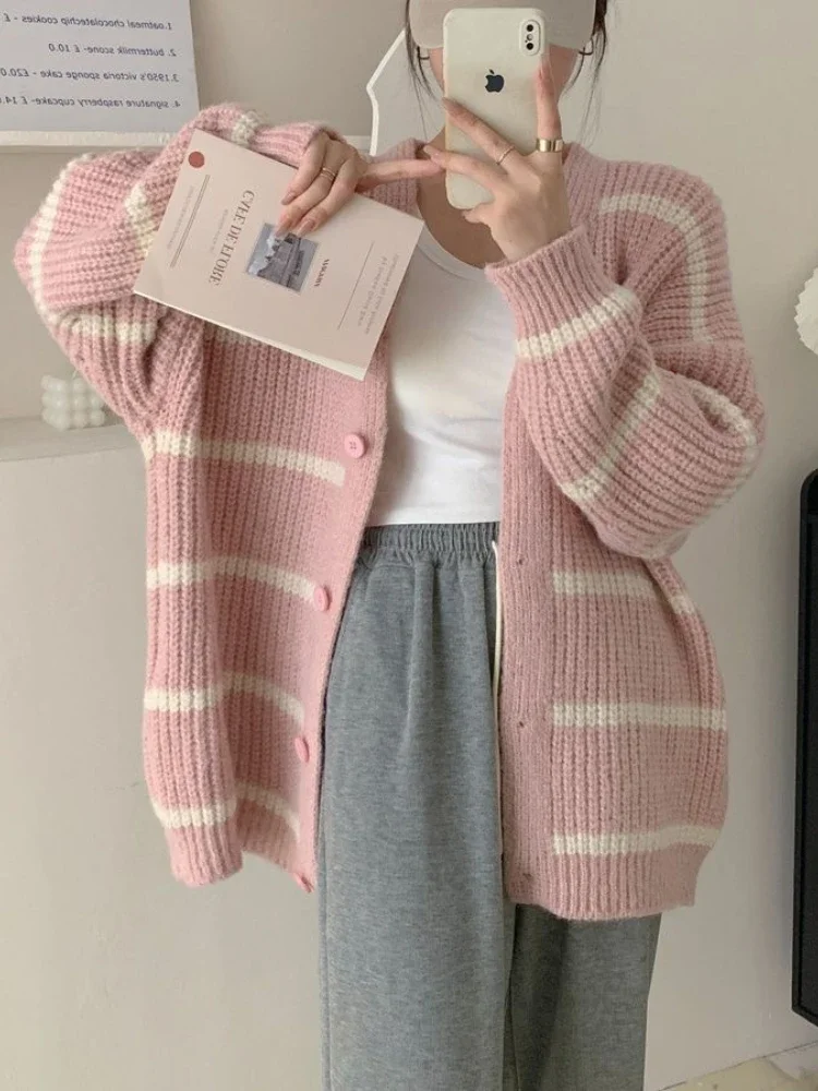 Корейская версия ленивого вязаного кардигана для женщин новый осенне-зимний