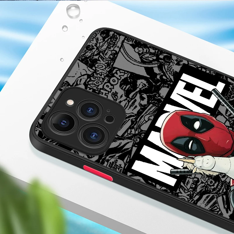 Фото Чехол для телефона Marvel Deadpool для iPhone 16, 15, 11, 12, 13, 14, Pro Max 16 Plus 12 Mini 7, 8 XR XS 15Pro MAX 16e, чехол №5