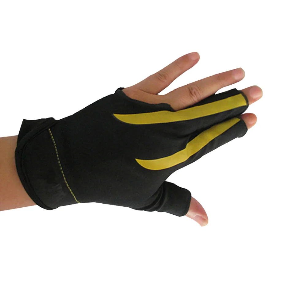 

Sweat Absorbent Left Fashion Pool Cue Adult High Elastic Non-Slip Billiard Glove Wearproof Accessories Soft 3 Fingers Women Men