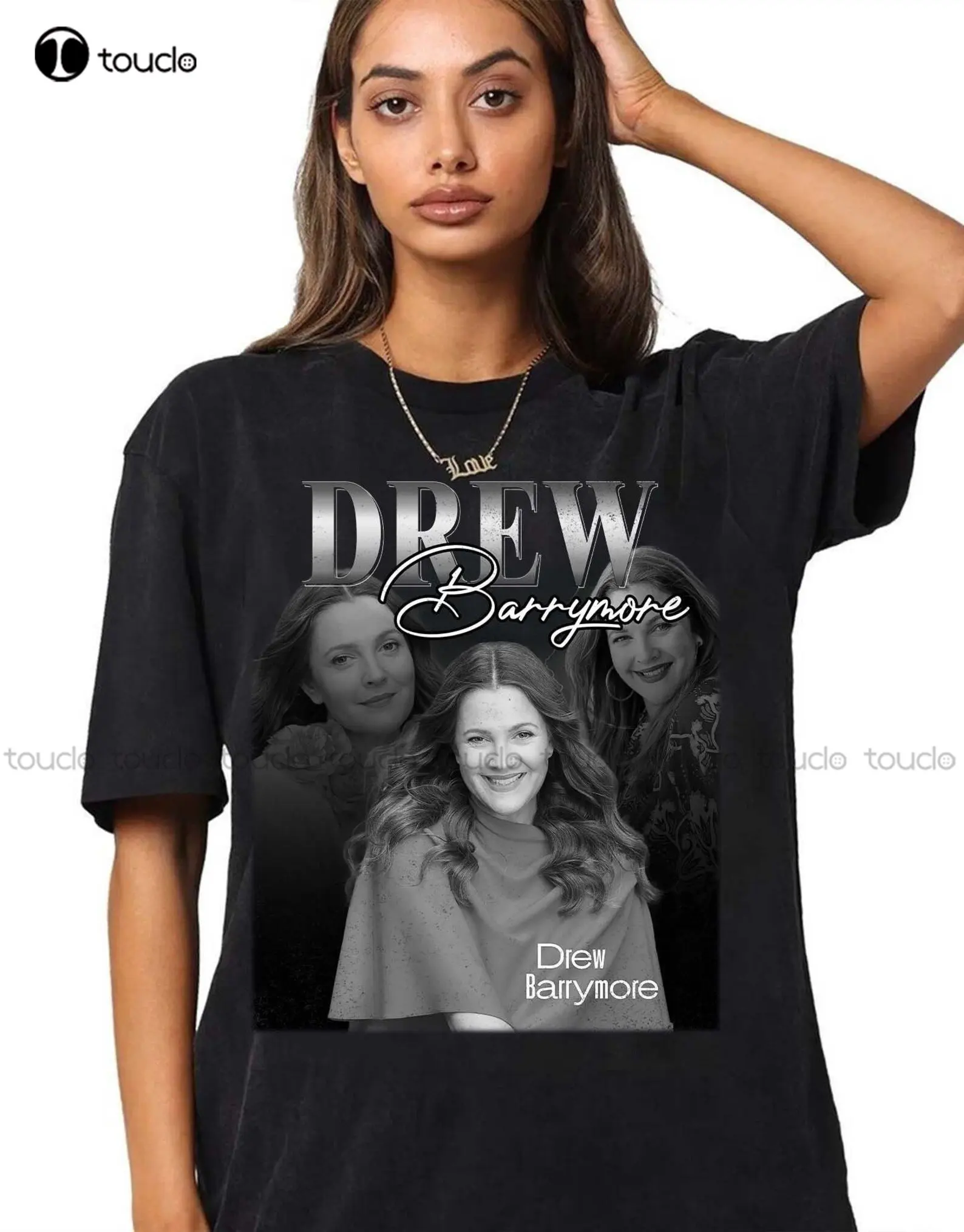 Drew Barrymore Vintage Shirt Drew Barrymore Tshirt Womens Tshirts Graphic O-Neck Streetwear Oversized Xs-5Xl Printed Tee