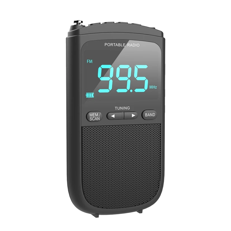 

AM FM Walkman Радио Портативный транзисторный радиоприемник с цифровой настройкой, ЖК-экран, стерео разъем для наушников, таймер сна